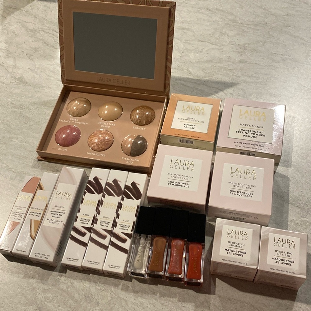 Laura Geller Face & Lip Set — Pink, Gold, Bronze